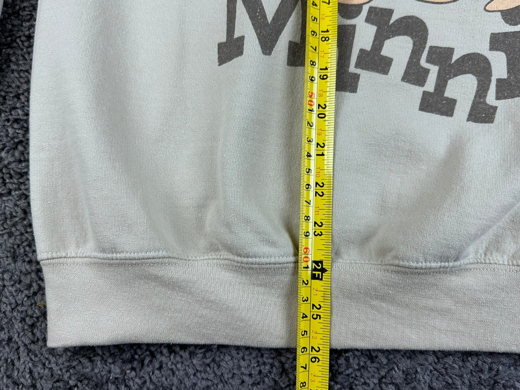 Junk Food Sweatshirt Womens S Mickey Minnie Disney Graphic Pullover Beige