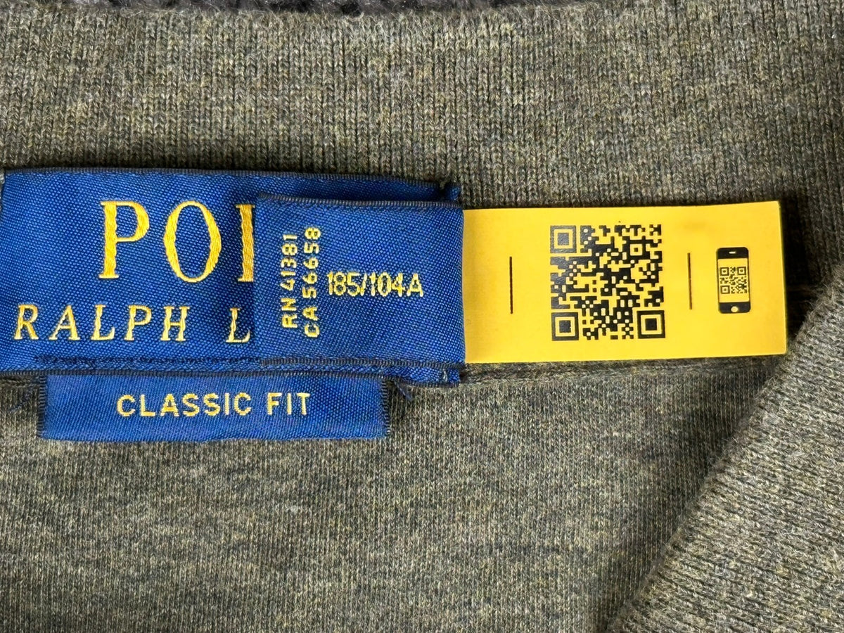 Polo Ralph Lauren Polo Shirt Mens XL Classic Fit Olive Green Heather Flesh Pony