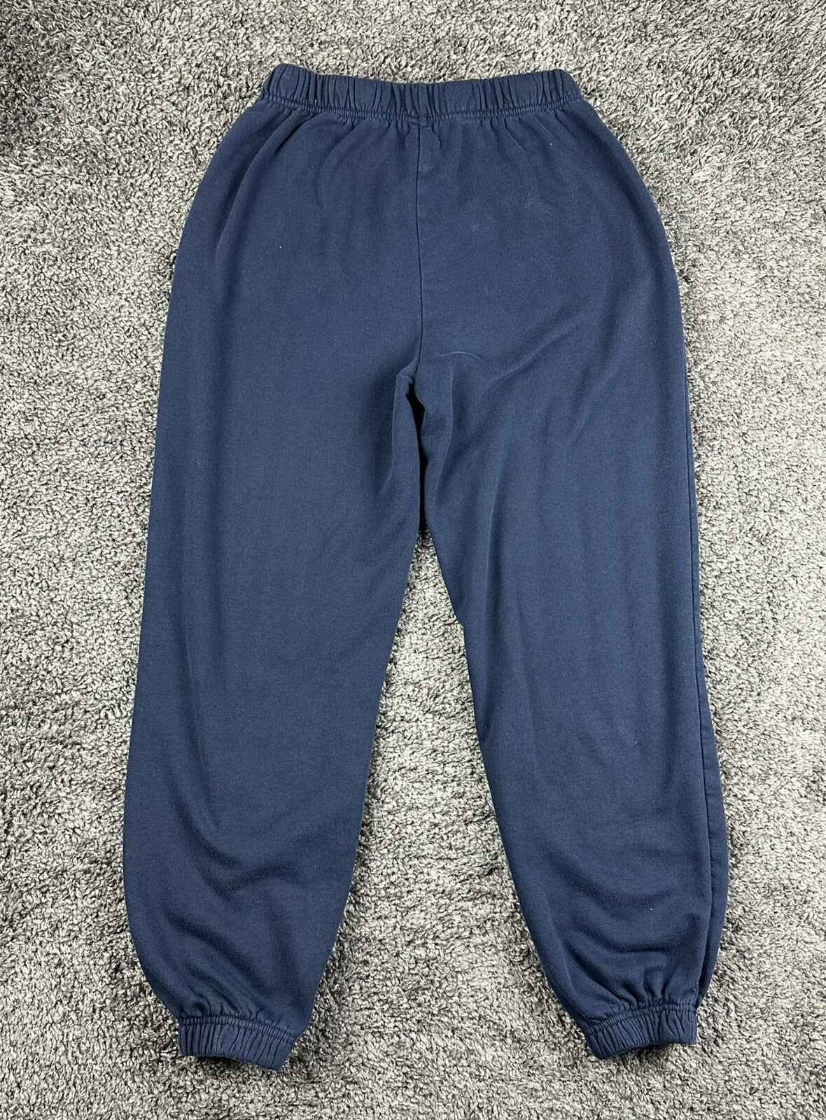 Garage Women's Small S Fleece Joggers Sweatpants Navy Blue Elastic Cinch Hem
