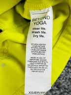 Beyond Yoga Womens XS Neon Yellow Spacedye Square Neck Bra & Midi Legging Set
