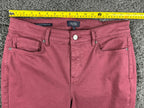 NYDJ Marilyn Straight Pants Womens 10 Dusty Rose Mauve Husk Stretch Jeans