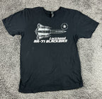 Strategic Air Command Museum Mens M Black Lockheed SR-71 Blackbird Graphic Shirt