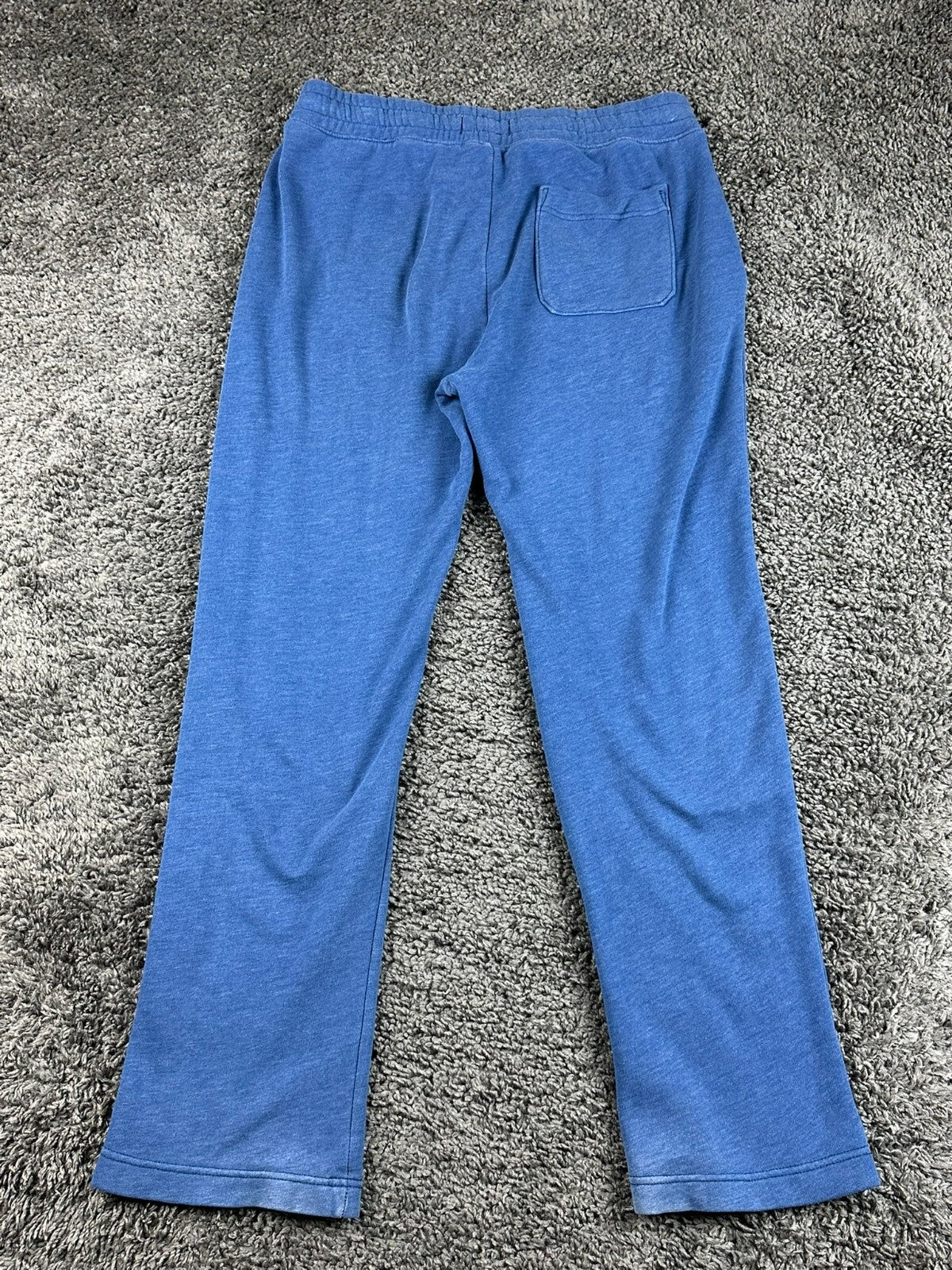 Hollister Mens Blue Straight Leg Fleece Sweatpants Vertical Graphic Logo S