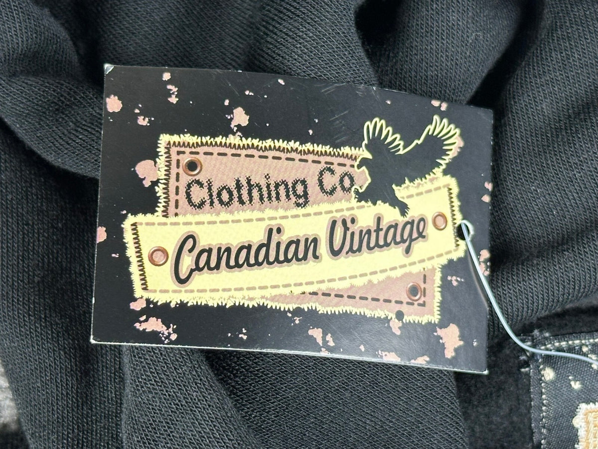 Canadian Vintage Clothing Co Mens L Black Banff National Park Graphic Hoodie NWT