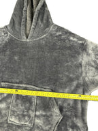 Redess Oversized Wearable Blanket Hoodie Grey Sherpa Lined Fleece Pullover OS