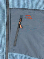 L.L.Bean Fleece Jacket Men Blue Full Zip Waffle Knit Thumbhole Cuffs Sz L