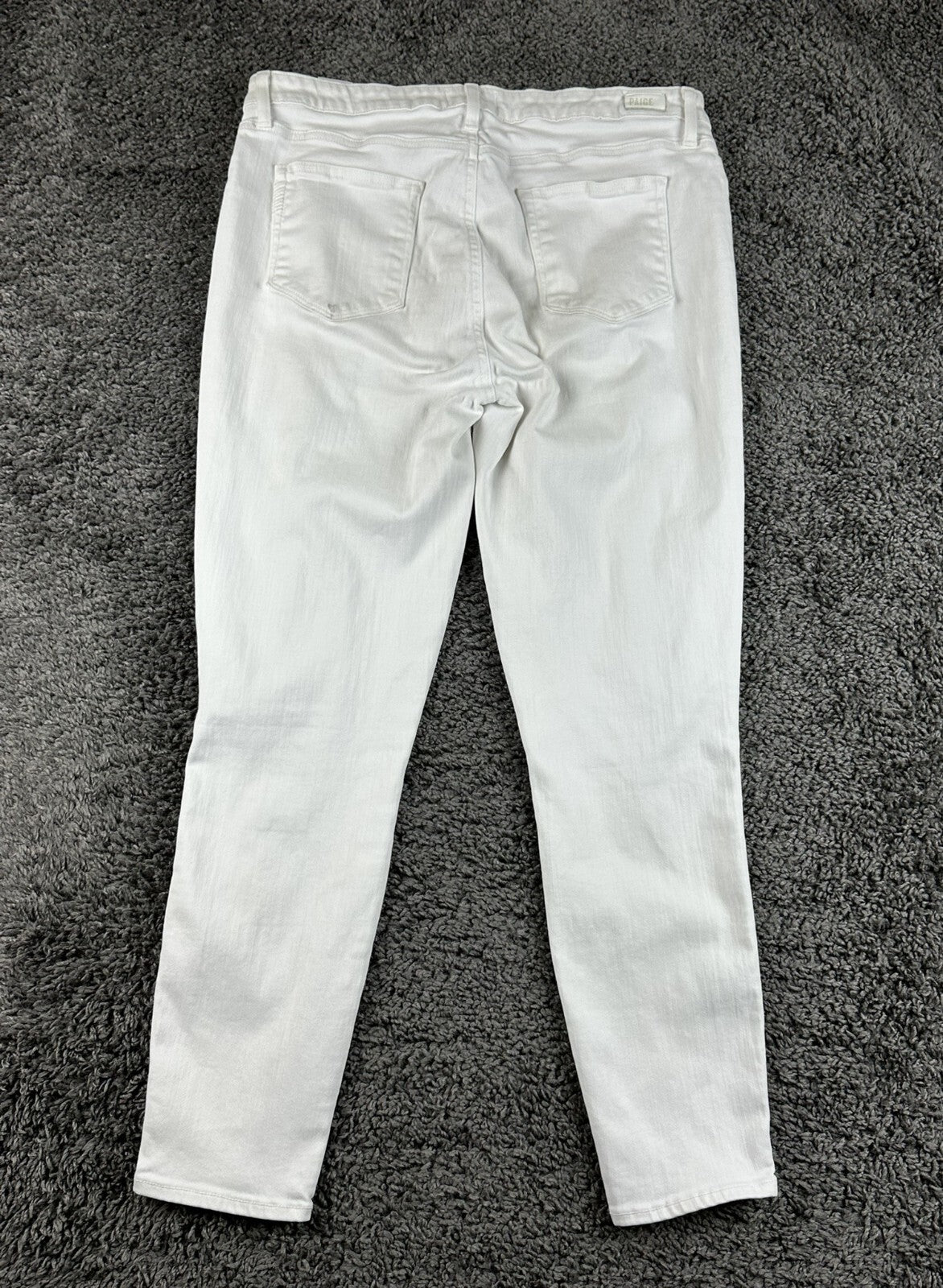 PAIGE Hoxton Ankle Ultra White Skinny Jeans Womens High Rise Stretch Size 32