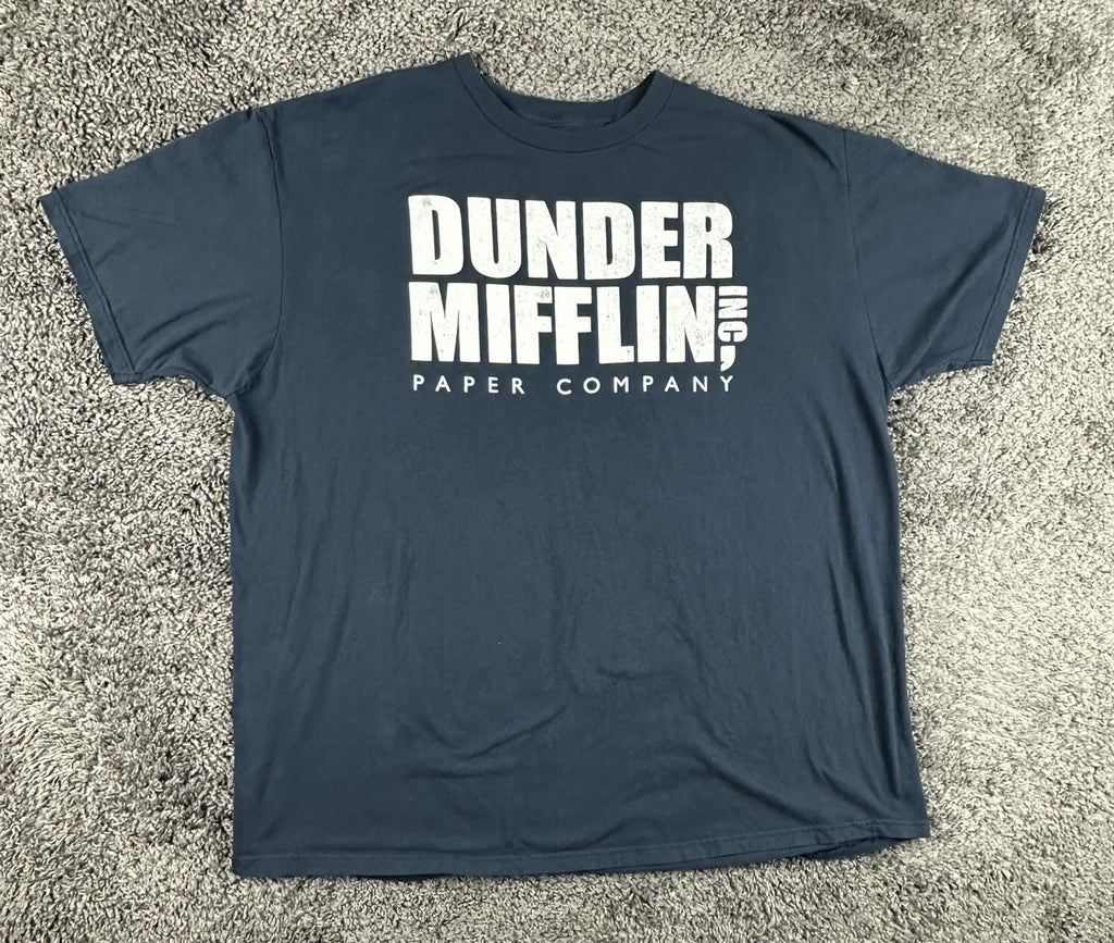 Ripple Junction The Office Dunder Mifflin Mens 2X Graphic T-Shirt Navy Blue