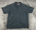 Vintage Y2K Quiksilver Mens Black Rayon Blend Short Sleeve Button Shirt Sz Large