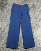 Lafayette 148 New York Womens 2M Night Out Blue Wool Silk Trousers Pants