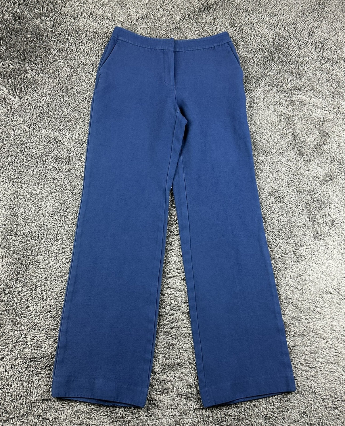 Lafayette 148 New York Womens 2M Night Out Blue Wool Silk Trousers Pants