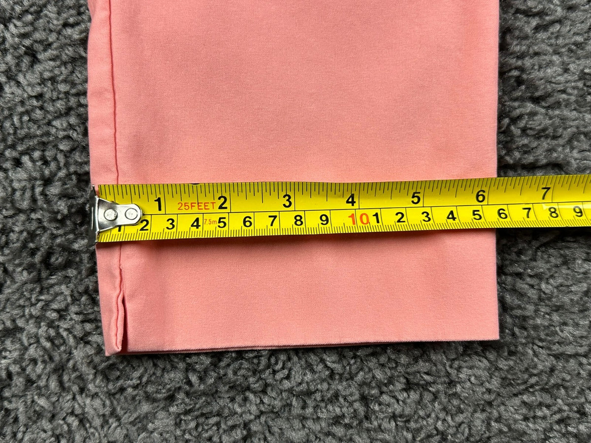 Peck & Peck Womens 6 Coral Pink Stretch Pull On Ankle Pants Trousers Straight
