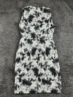 Classiques Entier Dress Women Black White Abstract Sleeveless Lined Zip Sz 4