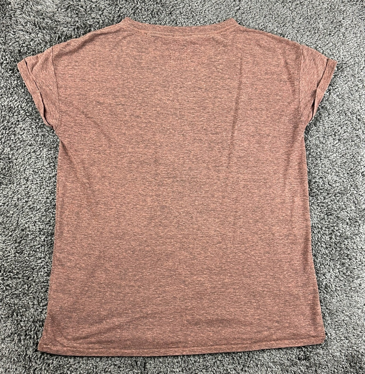 prAna Foundation Short Sleeve Cap Sleeve T Shirt Womens Medium M Pink Heathered