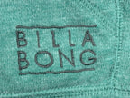 Billabong Womens Hoodie Teal Gray Colorblock Raglan Pullover Sweatshirt Sz Small