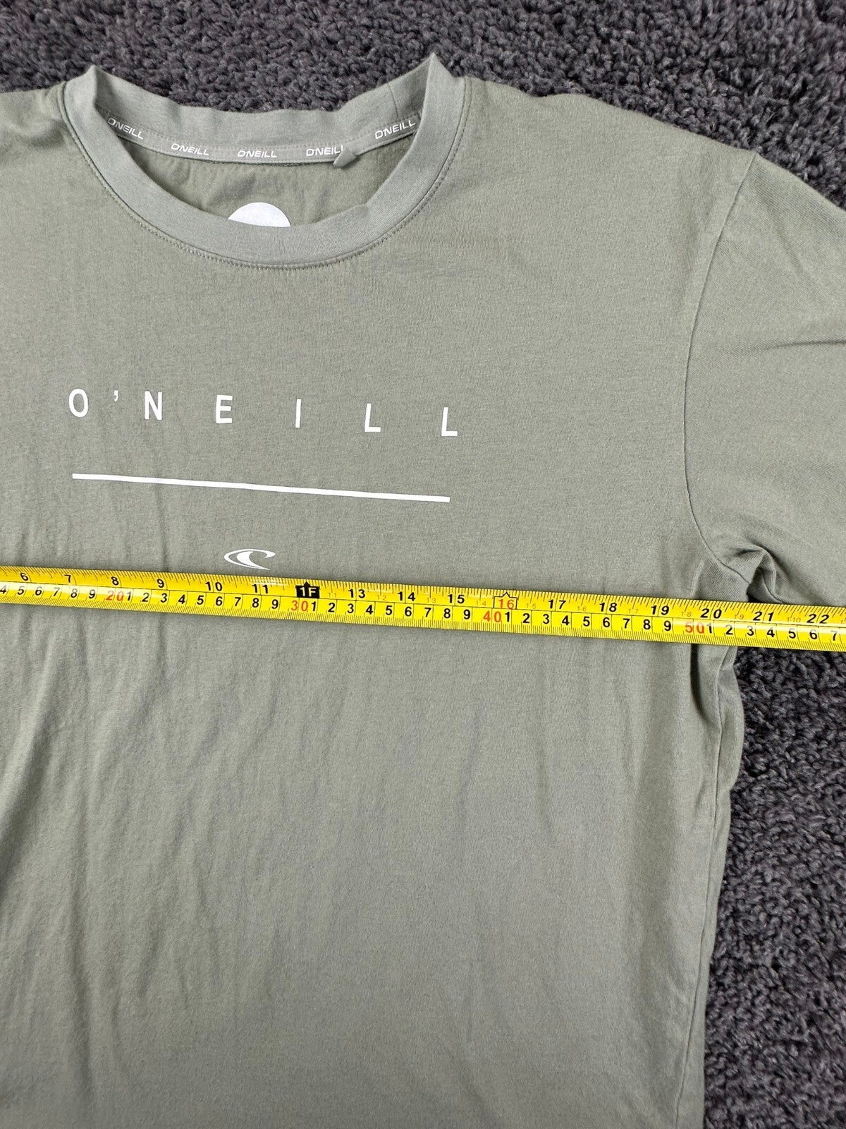 O’Neill Mens Logo Graphic T Shirt Sage Green Cotton Surf Skate Sz Large