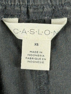 Caslon Womens Gray Linen Blend Elastic Waist Casual Pull On Pants Sz XS