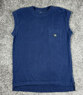 Walls Work Wear Men's Medium Blue Sleeveless Pocket T-Shirt