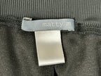 Matty M Faux Leather Jogger Pants Womens Size Medium Black Elastic Waist