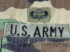 Vintage US Army Special Forces Airborne Woodland Camo BDU Jacket Small Regular