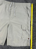 Vintage Quiksilver Cargo Shorts Men 41 Waist Tan Drawstring Y2K Sz L