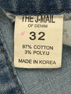 J Mail Jeans Mens Light Wash Straight Leg Stretch Denim Made in Korea Sz 32x32
