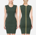 French Connection Women's US 4 Green Monique Stretch Bodycon Bandage Mini Dress