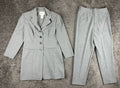 Vintage Dani Max Lois Snyder Pant Suit Womens 12P Gray Long Blazer Tapered Pants