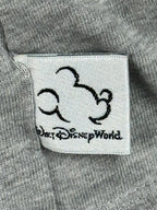 Vintage 90s Disney Mickey Minnie Donald Pluto Embroidered Henley Shirt Grey Sz L