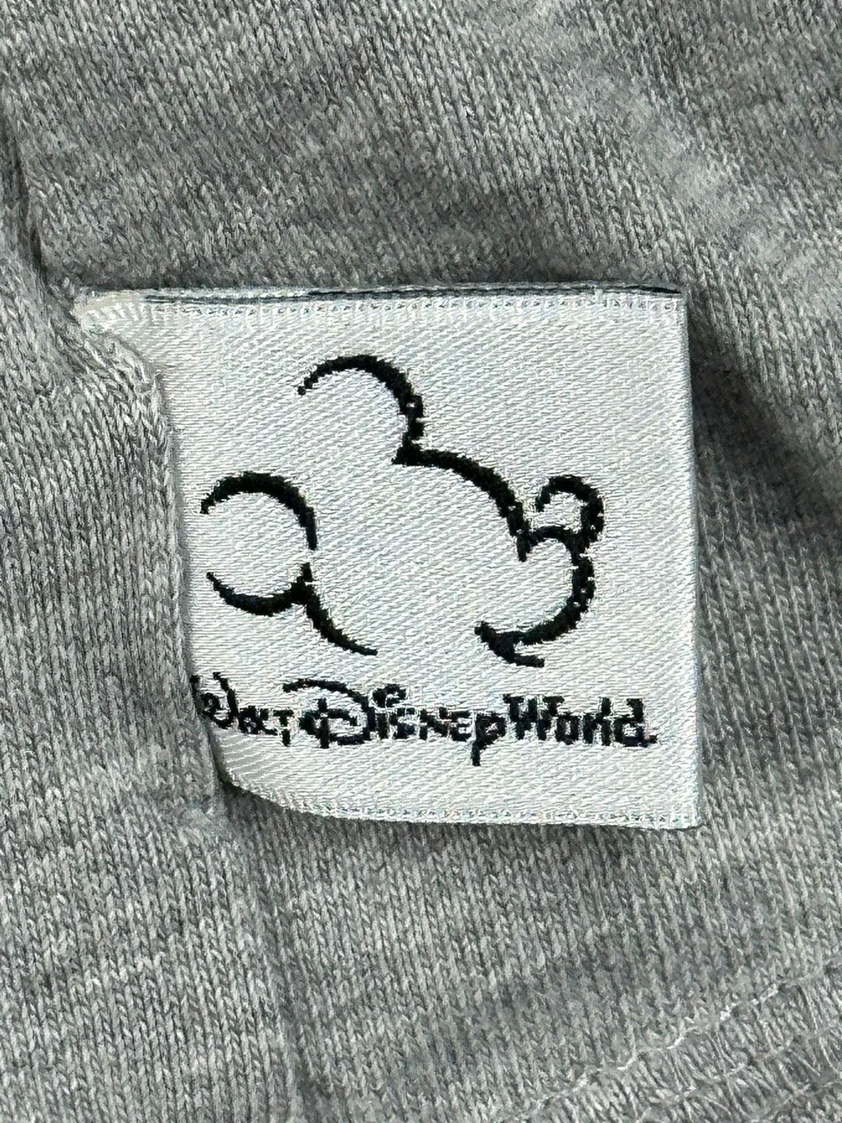 Vintage 90s Disney Mickey Minnie Donald Pluto Embroidered Henley Shirt Grey Sz L