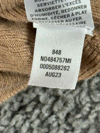 Nordstrom Women Wool Blend V-Neck Dolman Sweater Tan Camel Ribbed Pullover Sz S