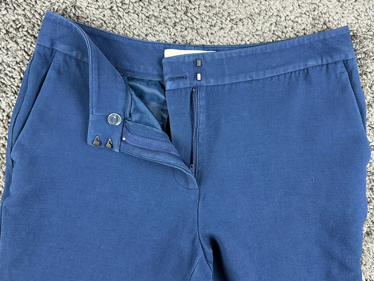 Lafayette 148 New York Womens 2M Night Out Blue Wool Silk Trousers Pants