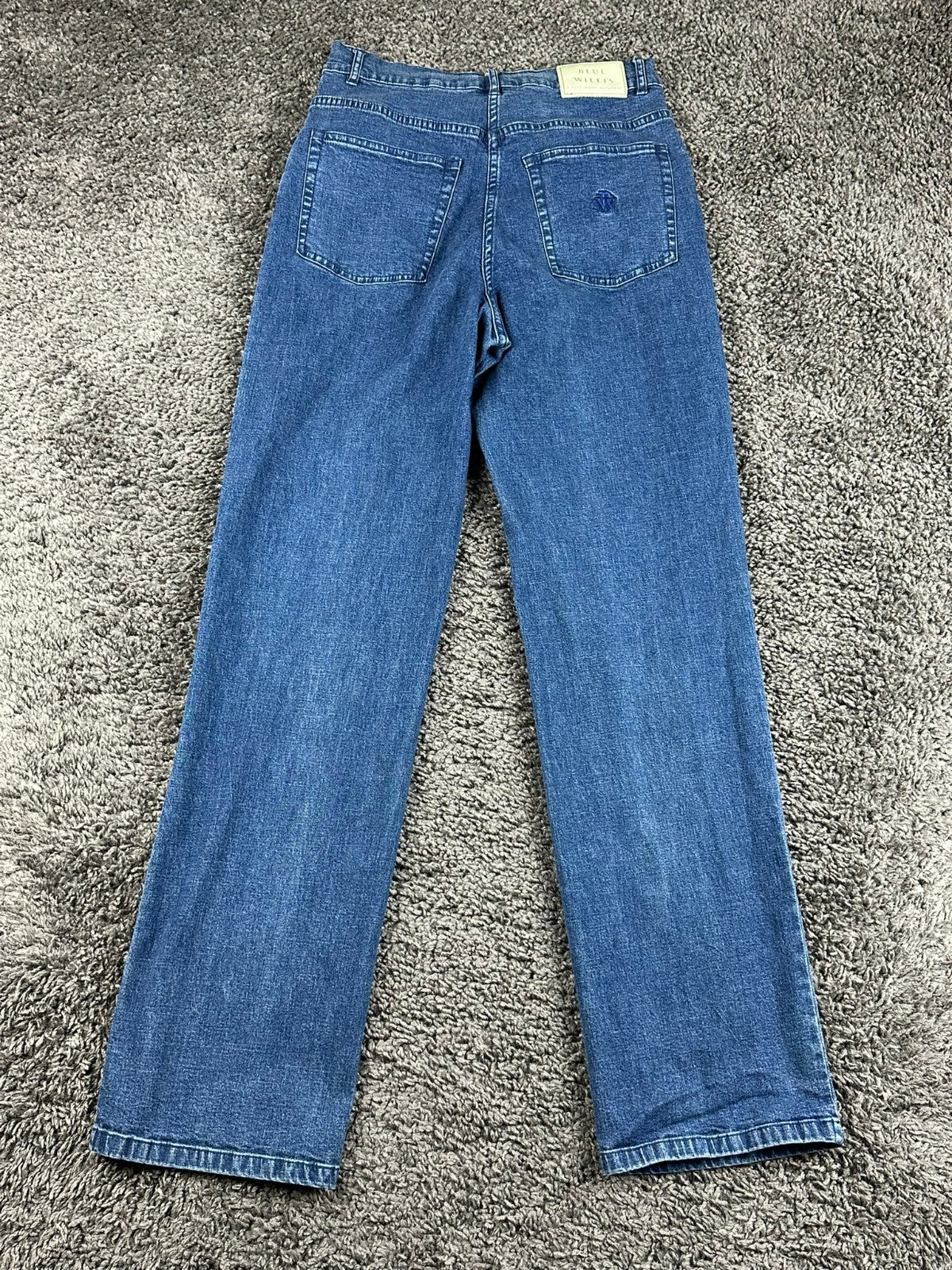 Vintage Blue Willi’s Womens Blue Stretch Straight Leg Jeans High Rise Size 38