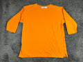 Tape Measure New York Mens M Orange Solid Cotton Lycra T-Shirt Vintage USA