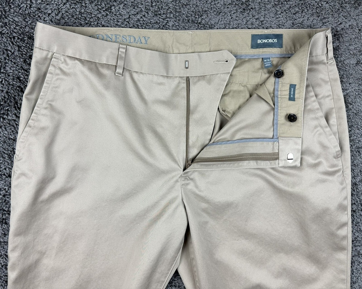 Bonobos Men's Weekday Warrior Wednesday Chino Pants Khaki 38x34