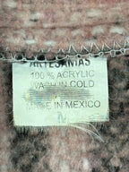 Vintage Artesanias Baja Hoodie Drug Rug Pullover Striped Sweater Mexico Size M