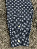 J.Crew Lightweight Chambray Men's S Navy Blue Dotted Long Sleeve Button-Up Shirt