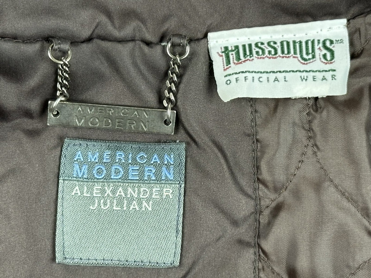 Alexander Julian American Modern Mens L Hussongs Ensenada Brown Quilted Jacket