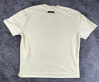 Fear of God Essentials T Shirt Mens Large L Cream Beige Oversized Boxy Logo Tee