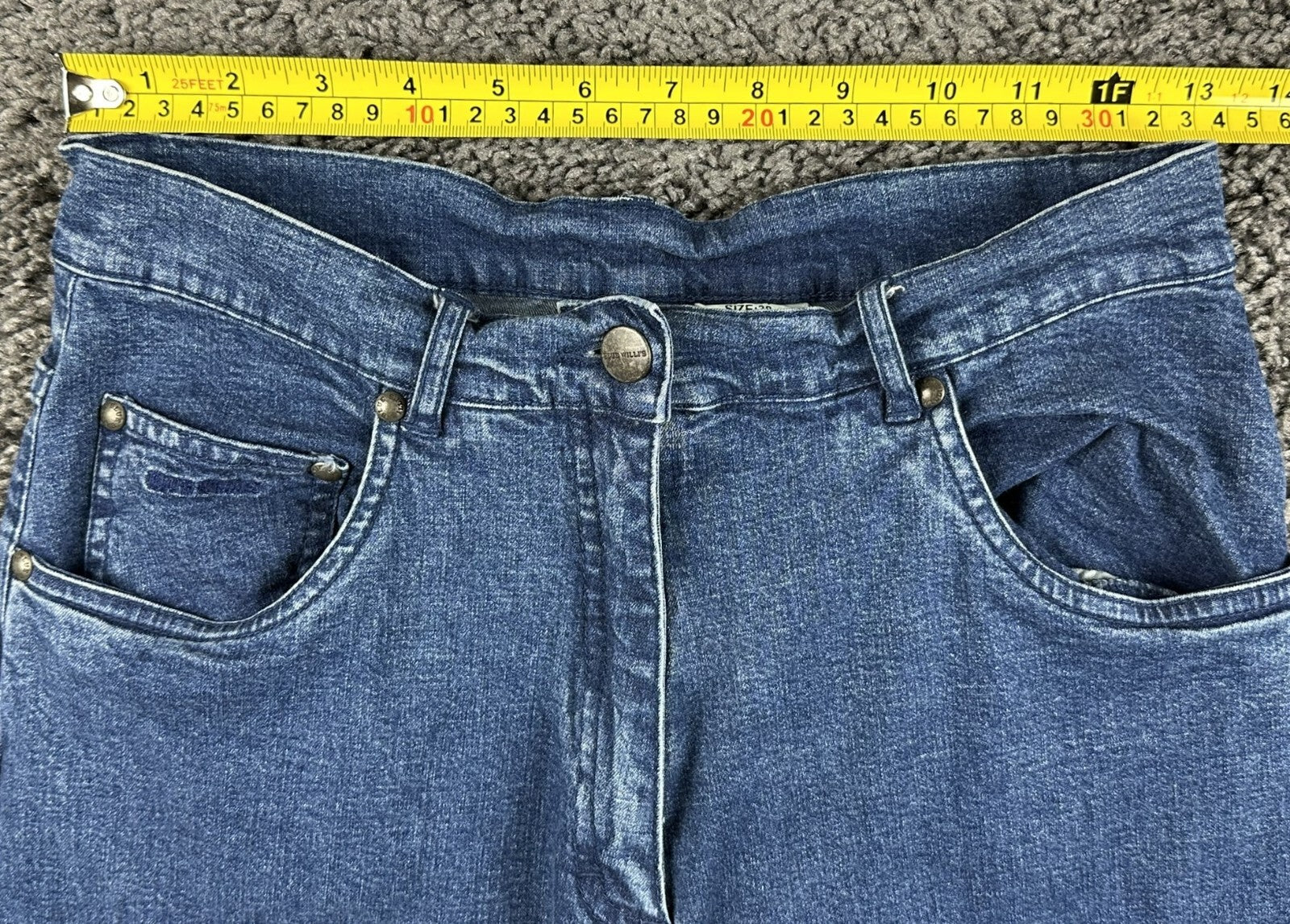 Vintage Blue Willi’s Womens Blue Stretch Straight Leg Jeans High Rise Size 38