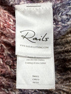 Rails Josie Space Dye Cardigan Sweater Womens S Amethyst V Neck Chunky Knit Soft