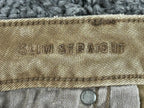 American Eagle Mens AirFlex+ Jeans Tan Brown Slim Straight Stretch Denim 32x32