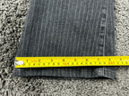 FRAME Le High Flare Jeans 25 Charcoal Pinstripe High Rise Stretch Denim Pants
