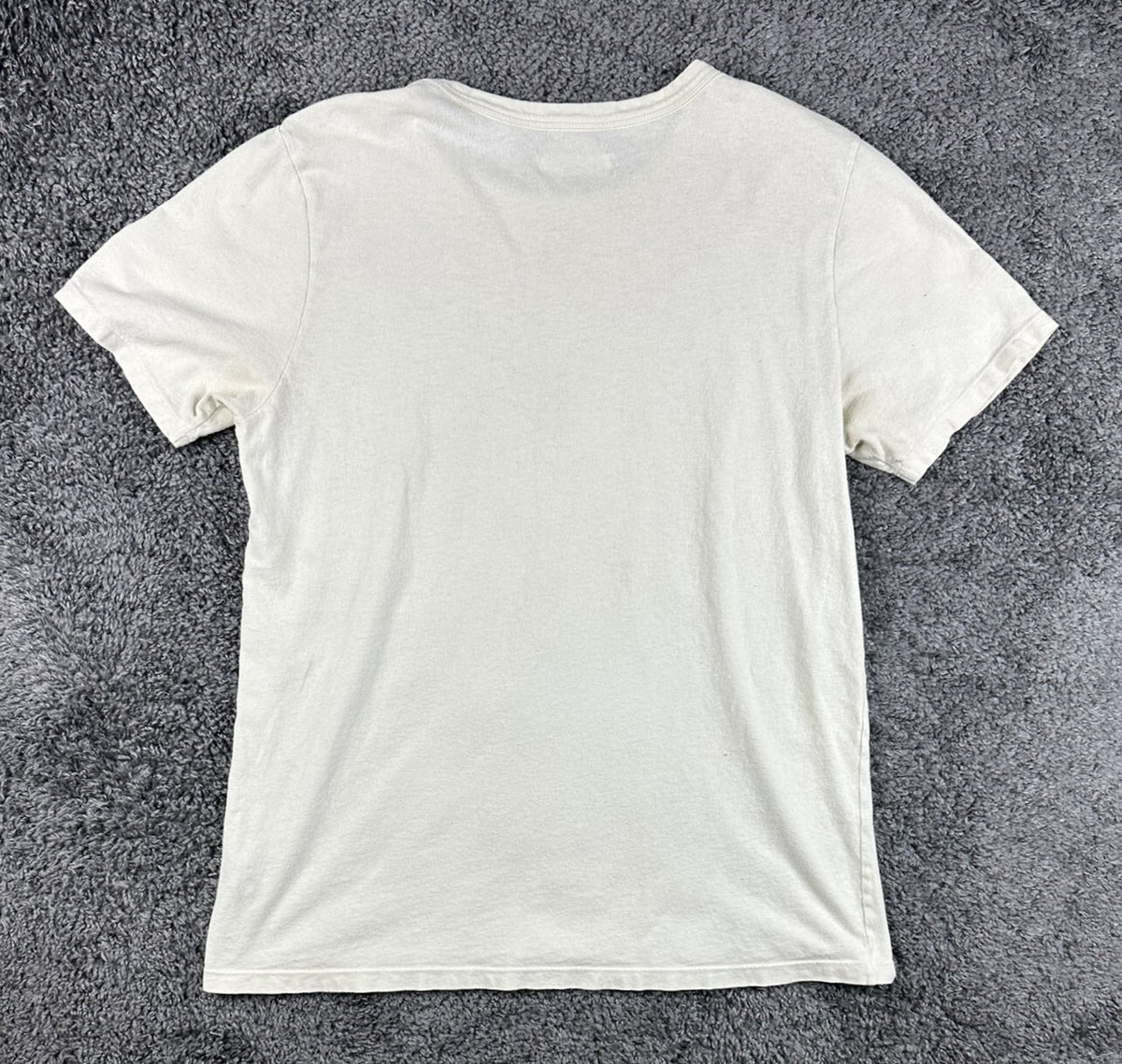 Imogene + Willie Mens XL Off-White Cotton Short Sleeve T-Shirt Tee Made in USA