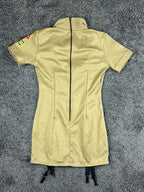 Leg Avenue Girl Scout Cookie Troop Pot Brownie Costume Dress M Tan