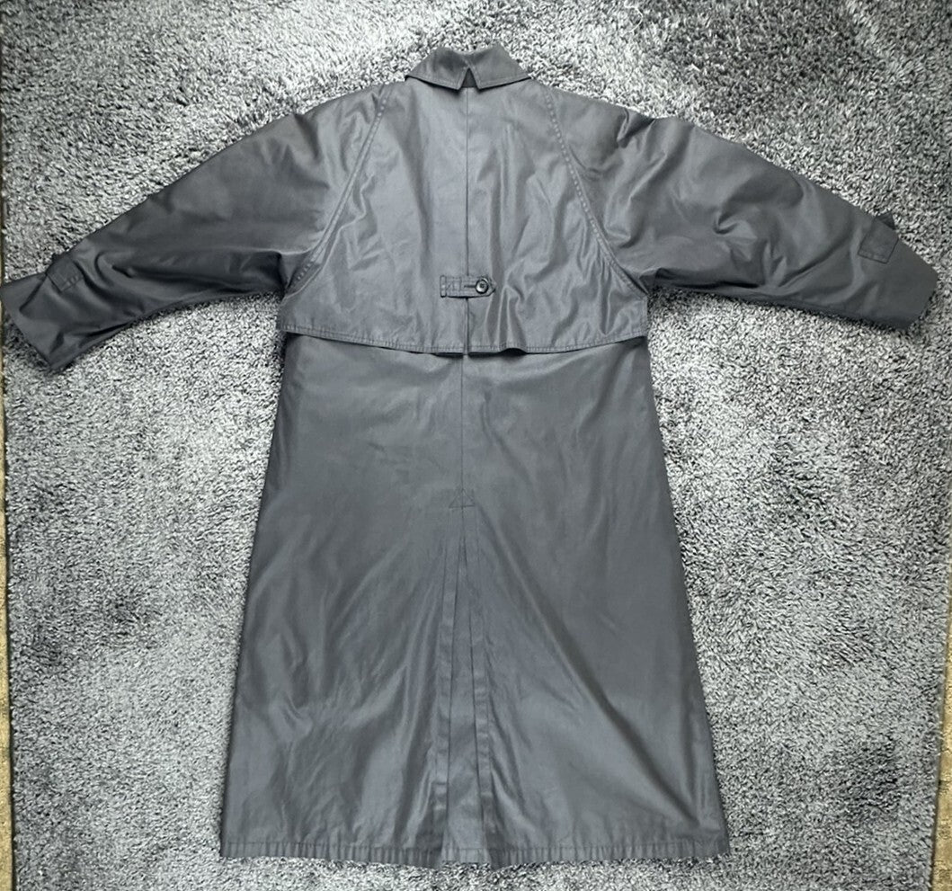 London Fog Vintage Maincoats Womens 12 Reg Gray Thinsulate Lined Trench Coat