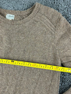 L.L. Bean Rangeley 100% Merino Wool Crewneck Sweater Pullover Mens Tall Brown L
