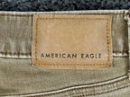 American Eagle Mens AirFlex+ Jeans Tan Brown Slim Straight Stretch Denim 32x32