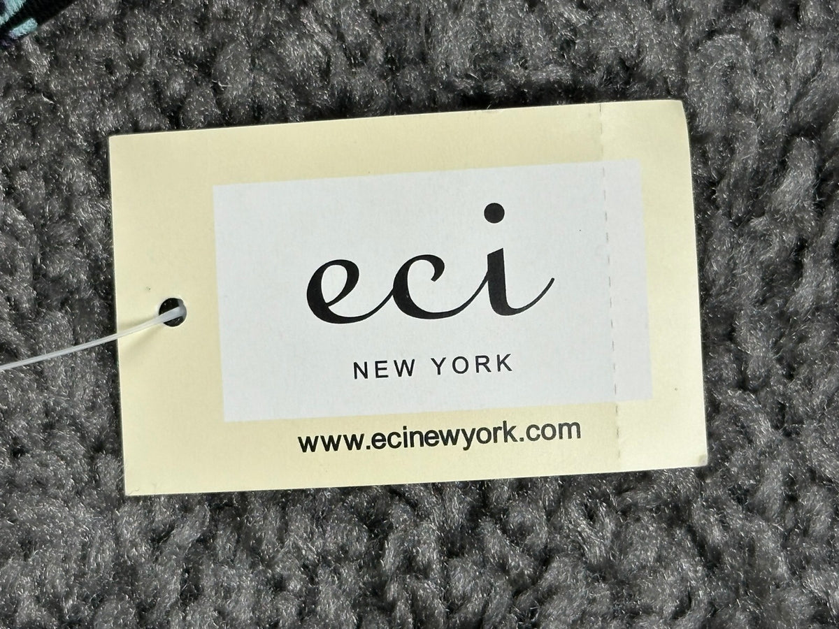 ECI New York Dress Womens S Small Black Multi Geometric Paisley Stretch NWT