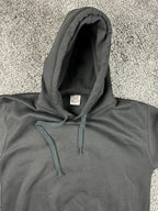 Vintage Hill Made in USA Black Pullover Hoodie Sweatshirt Mens Small Blank